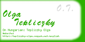 olga tepliczky business card